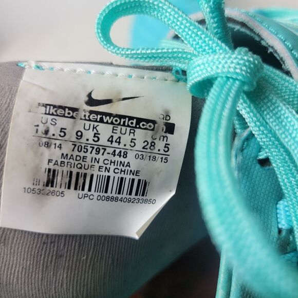 Nike Free Inneva Woven Tech SP Aqua/Kumquat Mens  Size 10.5 Sneaker 705797-448 - Picture 9 of 10